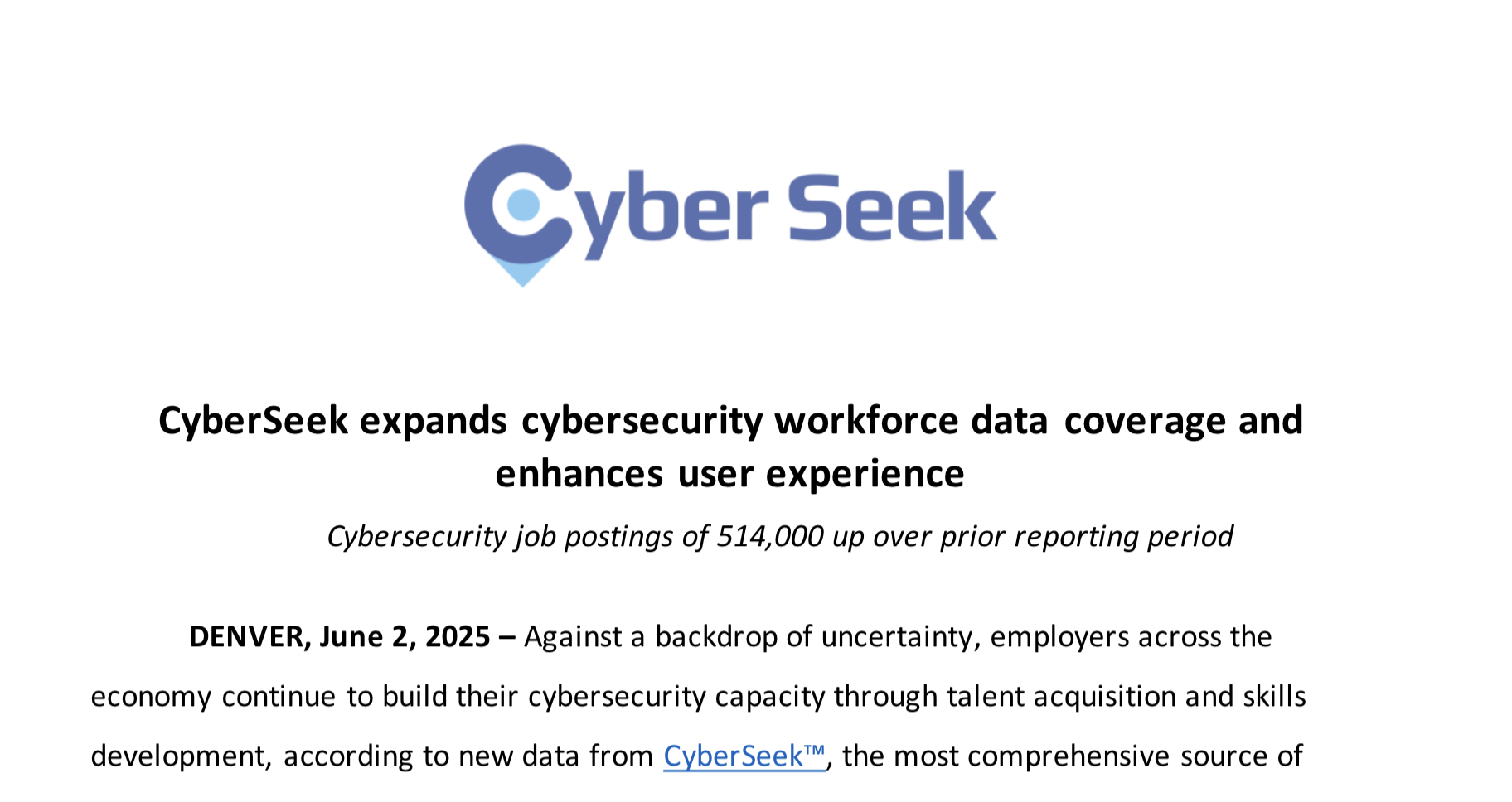 CyberSeek Infographic